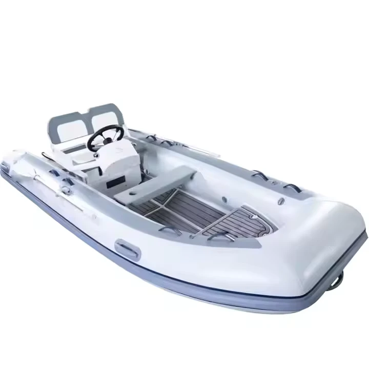WAKE CE RIB Bersertifikat Perahu Karet Aluminium 13ft Deep Hull AL RIB 480 60HP Inflatable PVC Hypalon 1.2mm untuk 8 Orang Berselancar Luar Ruangan