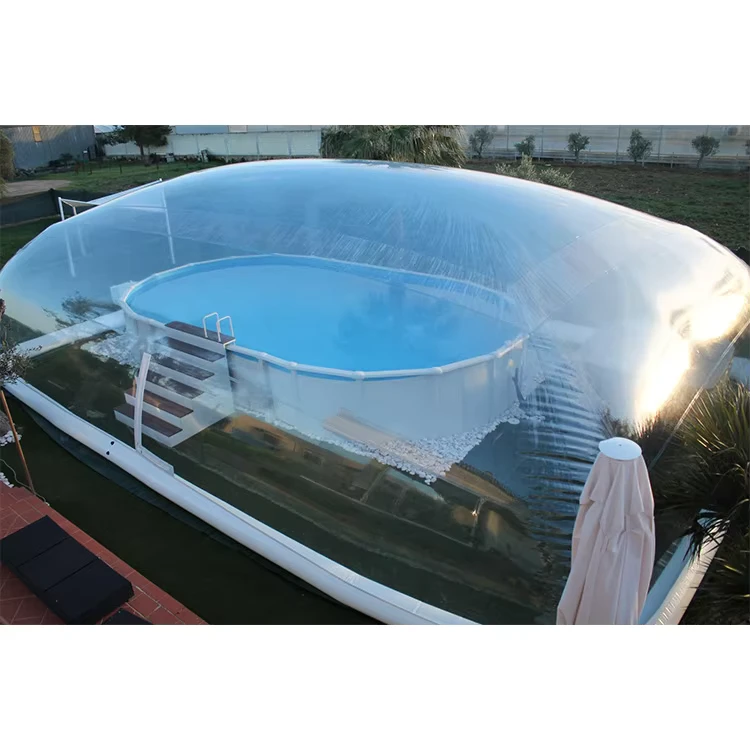Couverture Gonflable Claire Géante WINSUN pour Piscine Extérieure Tente Bulle Gonflable Transparent