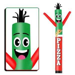 Wacky Wave Tube Man met Pizzathema, Geschikt voor Buitenfeest, Festival, Nieuwe Winkelpresentatie zonder Blower