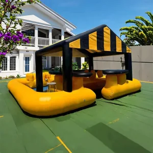 Bar Inflable Flotante para Verano en el Jardín, Pub Flotante en la Piscina con Asientos