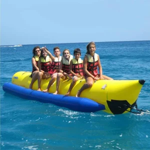Banana Boat Selam Inflatable Surf Raft Tow Tube untuk 2-6 Orang, Kayak Tarik untuk Dewasa, Peralatan Ski Air dan Selancar