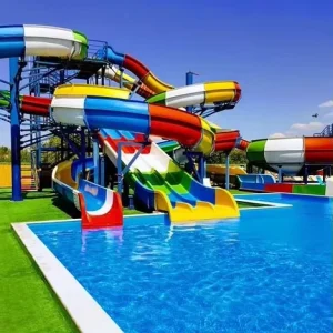 Water Park Commercial Swimming Pool Slides Fiberglass Supplies Playground Outdoor Wide Fiberglass Water Slide