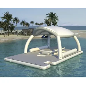 Wasserpark-Ausrüstung Luftdichter Wasserdock Zelt Aqua Fun Schwimmende Cabana Aufblasbare Party Bana