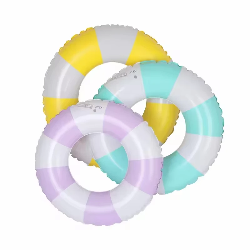 Water Park Equipment Inflatable Stripe Swim Tube Inflatable Toy Swimming Ring for Adult Swimming Circle Pool Float
