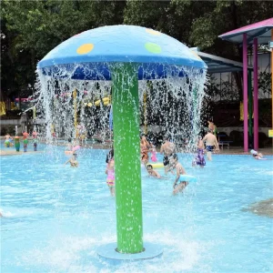 Fontaine champignon en fibre de verre pour parc aquatique, aire de jeux aquatique pour enfants