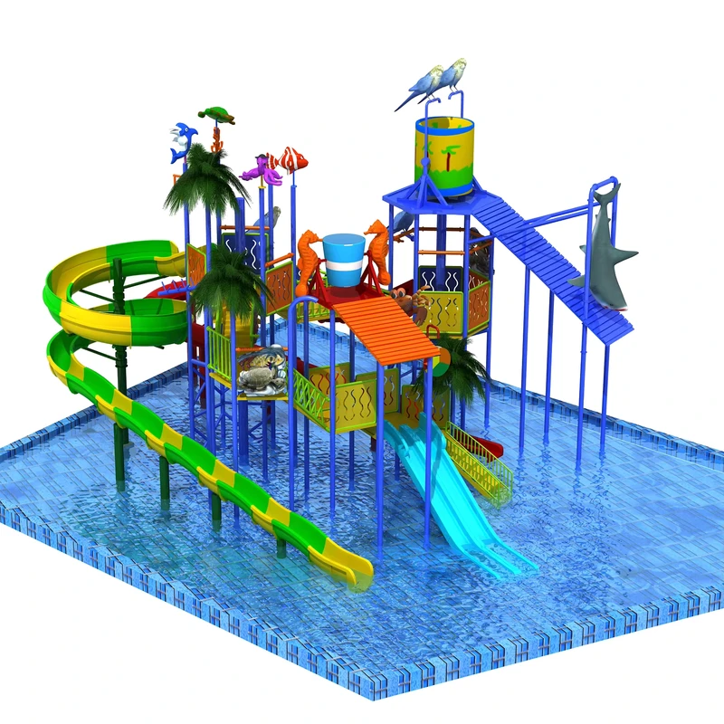 เกมน้ำในสวนสนุก น้ำในเมือง Splash Town สำหรับเด็ก
