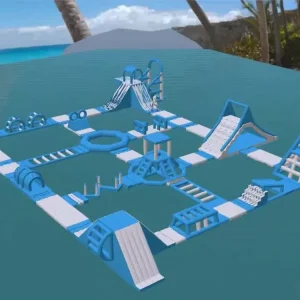 Water Park Inflatable Floating Platform Customized Commercial Water Obstacle Course Play Equipment