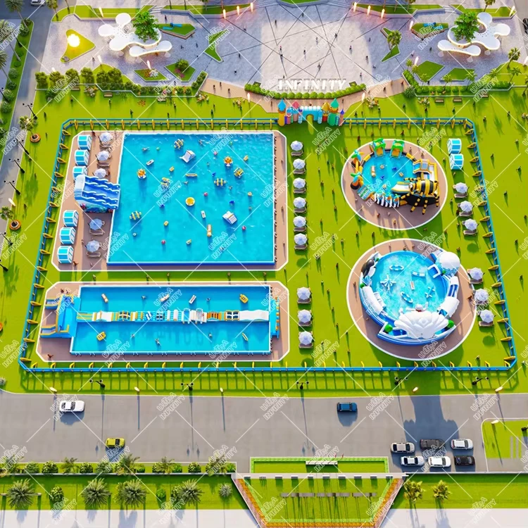 Water Park Manufacturer Commercial Inflatable Water Amusement Park for Adults
