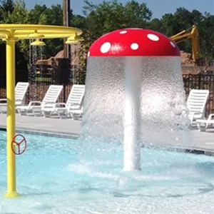 Équipement de jeu de parc aquatique, pulvérisateur extérieur, parasol commercial, aire de jeux aquatique à vendre
