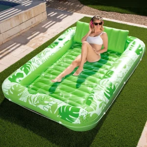 Water Party Floats Raft Inflatable Adult Pool Lounger Beach Inflatable Pool Float with Drink Holder