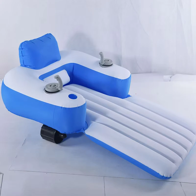 Sedia galleggiante in PVC per piscina con gonfiatore elettrico e portabicchieri