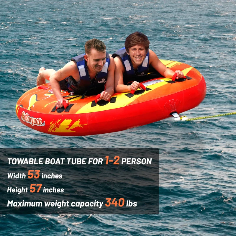 Tubo gonfiabile trainabile per 2 persone per sport acquatici sci d'acqua