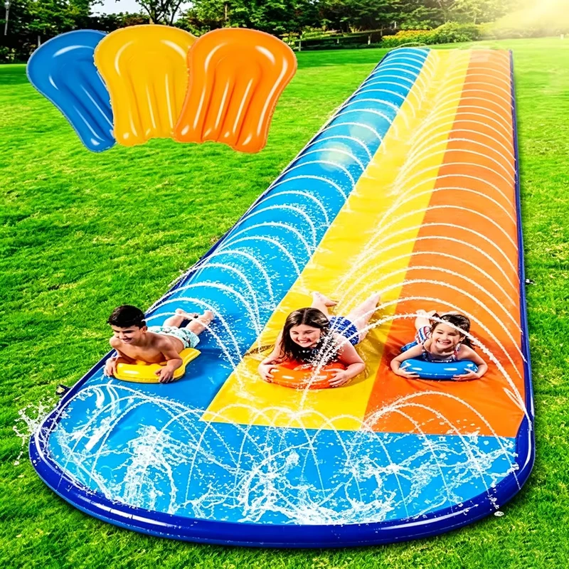 Tobogán de agua para niños y adultos, deslizamiento al aire libre, diversión acuática de verano, juguetes inflables para el patio trasero