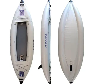 Water Sport Inflatable Kayak Pontoon Foldable Boat With High Speed Drop Stitch Material Customized TK005