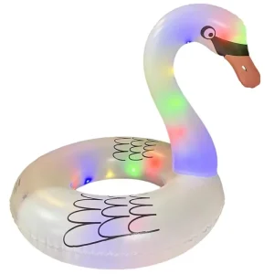 Water Sports Luminous Animal Shape Swimming Ring PVC Pool Float Inflatable Goose