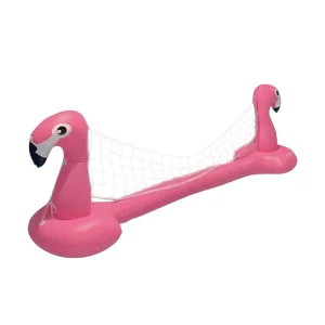 Water Sports Toys for Amusement for Pool and Beach Inflatable Flamingo Pool Float Set with Volleyball Net