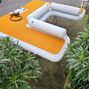 Wasserspielzeug Aufblasbarer Jetski Dock Jet Ski Schwimmendes Dock Ponton für Yacht U Aufblasbare Yacht Insel C Dock