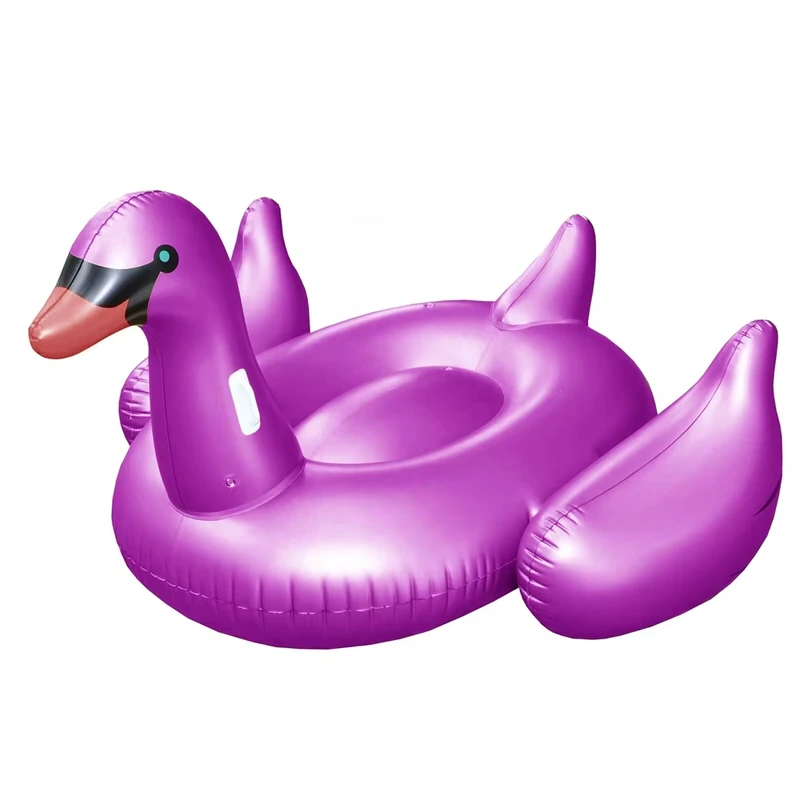 Waterhan Drop Stitch PVC Inflatable Custom Purple Swan Ride On Water Party Pool Float 100-500kg Capacity for Adult Kid Fun