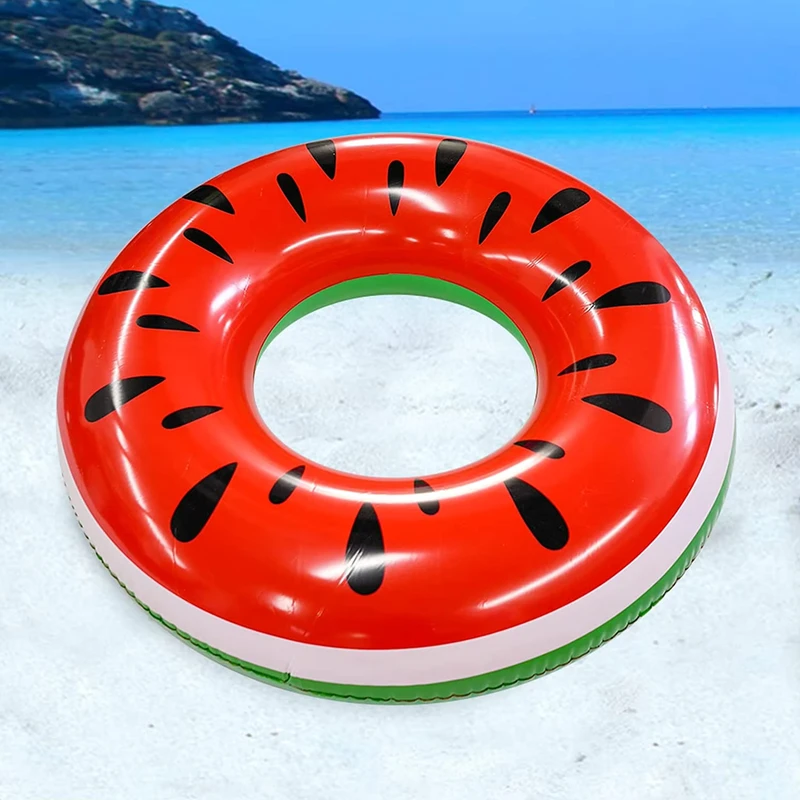 Anello da nuoto a forma di anguria, tubo galleggiante, classico e popolare
