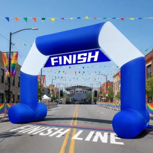Waterproof Custom Design Race Giant Advertisnig Large Start Finish Line Inflatable Arch with LED Light