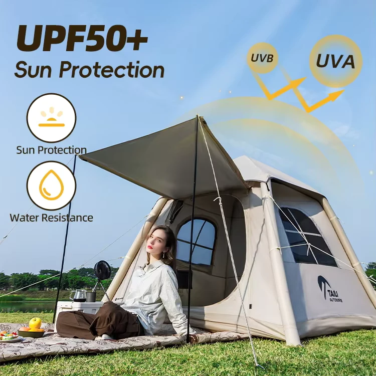 Tenda de Camping Inflável à Prova de Água para 3-4 Pessoas - Tenda de Glamping