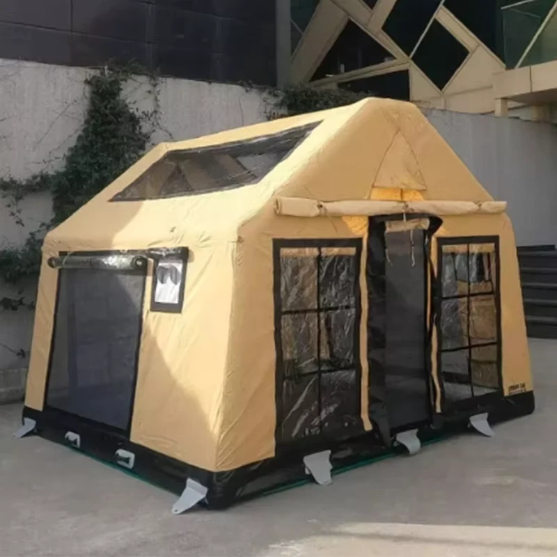 Tente gonflable imperméable pour camping en extérieur, maison de camping gonflable