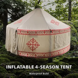 Waterproof Kazakh Inflatable Double-Layer Four-Season Trekking Yurts Manufacturers Wind Retro Backpack Outdoor Camping Tents