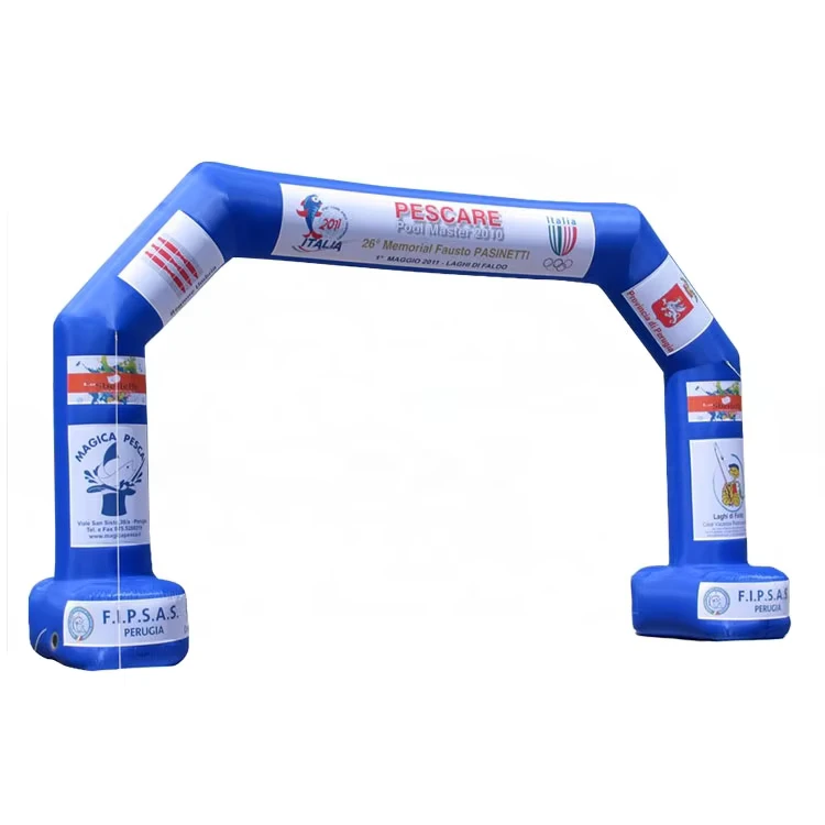 Cổng inflatable khởi đầu và kết thúc bằng vải Oxford chống nước, trang trí sự kiện đua, cổng inflatable khổng lồ với quạt