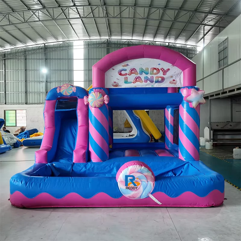 Waterdicht PVC Commercieel Hart Liefde Themed Opblaasbare Springkasteel Combo Glijbaan 3 Jaar Garantie Eenvoudige Opstelling voor Feest