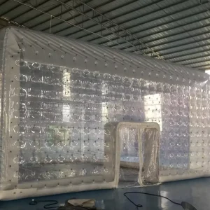 Cúpula de Ar Inflável Transparente em PVC Impermeável, Brinquedo de Lazer para Múltiplas Pessoas em Festa Noturna
