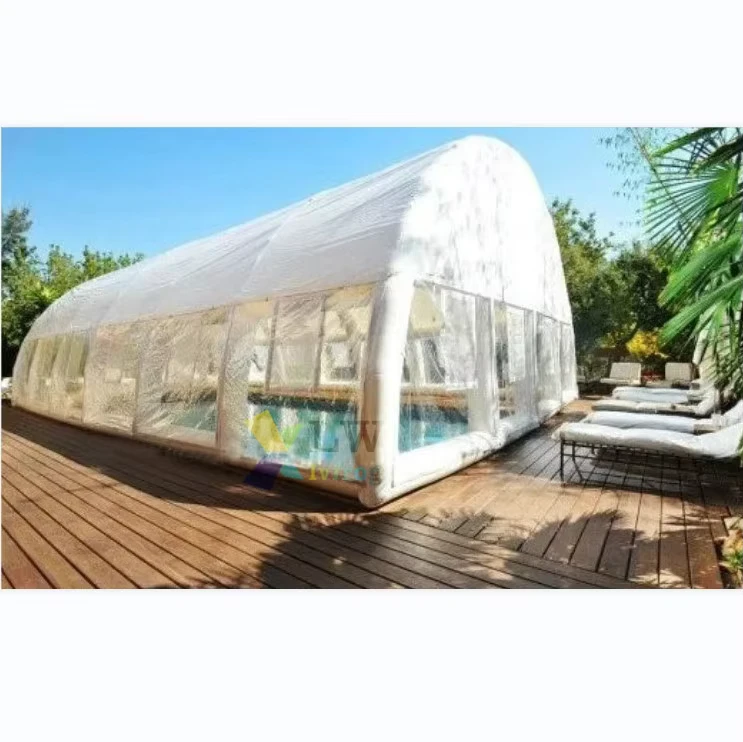 Tente gonflable transparente pour piscine, tente de couverture de piscine