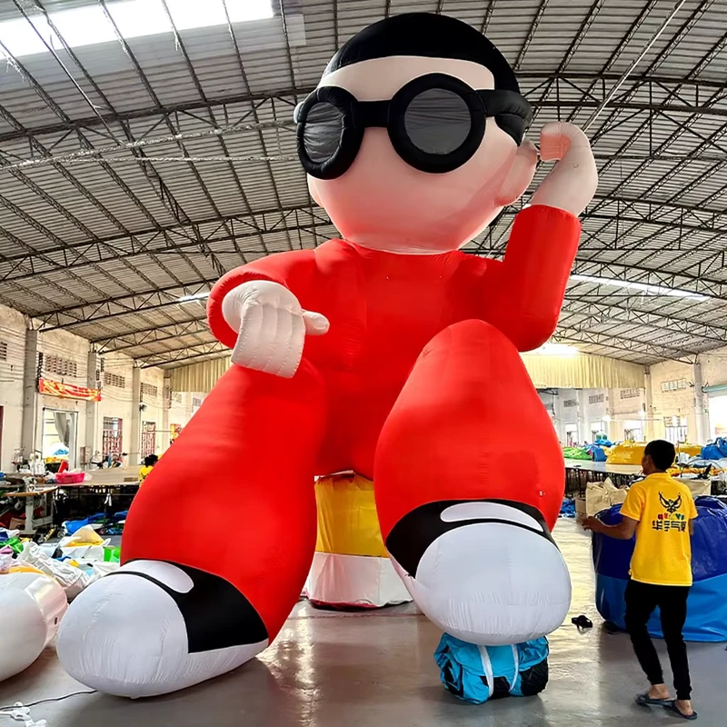 Wasserfest Wetterbeständig Aufblasbarer Cartoon-Maskottchen UV Digitaldruck Elektrische Pumpe Mehrfarbige Optionen Langlebig für den Außenbereich
