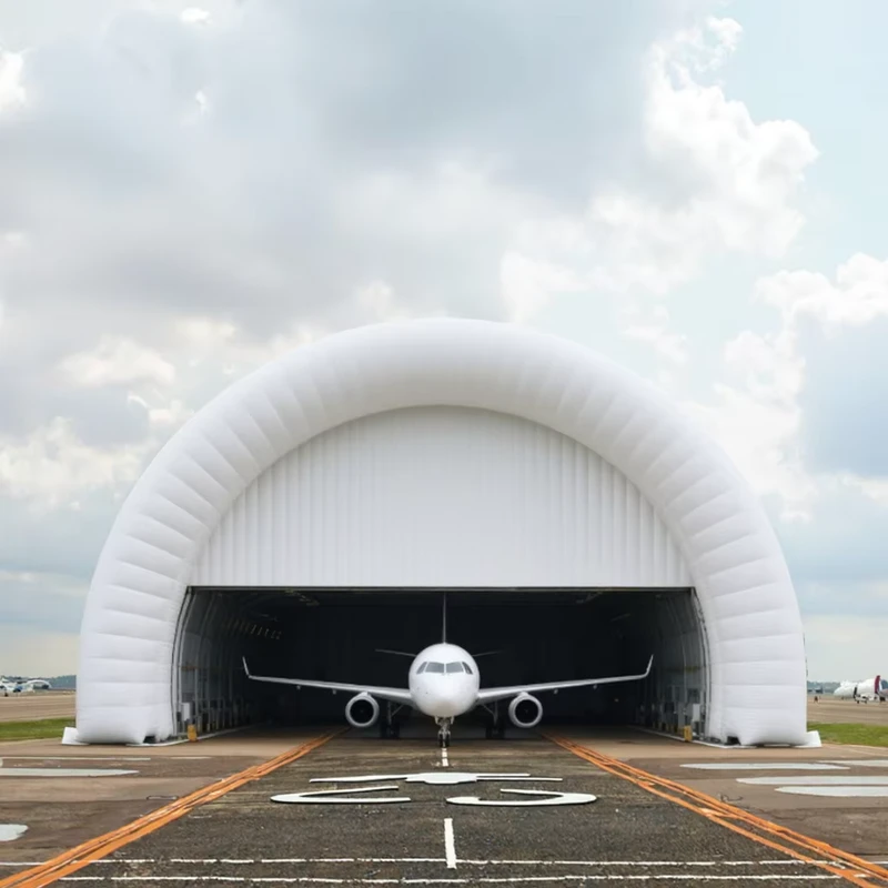 Tenda Inflável de Armazém Aeroportuário à Prova de Água e Vento para Aviões