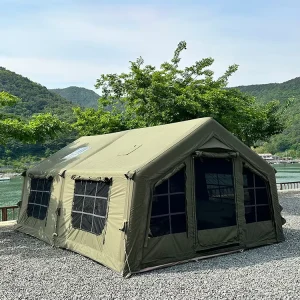 Waterproof Windproof Spacious 8-10 Person Cotton Blend Inflatable Tent with Free Pump Oxford Fabric for Family Camping