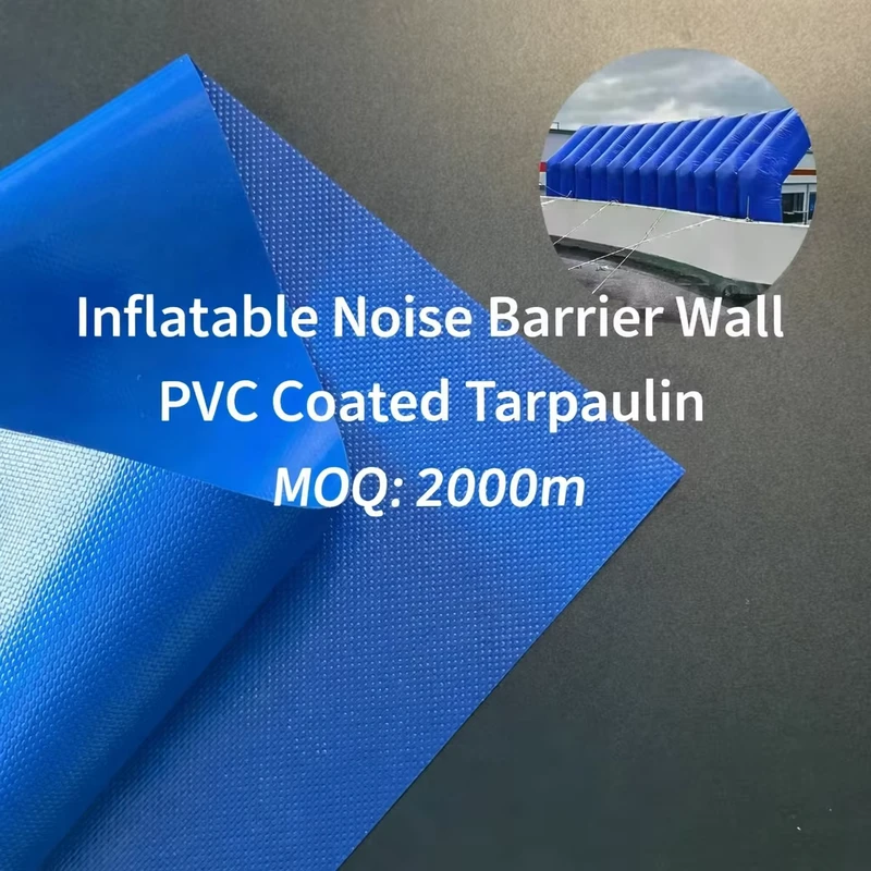 Dinding Penghalang Kebisingan Inflatable Anti-UV Woven Plain Tahan Air Terbuat dari Tarpaulin PVC untuk Penggunaan Industri dan Pernikahan