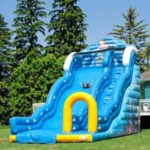 Cầu trượt bơm hơi sóng, bouncer bơm hơi PVC, cầu trượt nước lớn cho người lớn và trẻ em