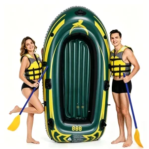 Wear Resistant Inflatable Drift Boat for Outdoor Adventure Inflatable Fishing Raft for Lake River Water Sports
