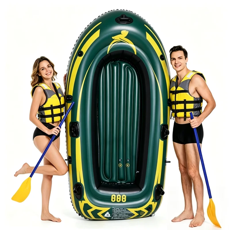 Bote Inflável Resistente ao Uso para Aventura ao Ar Livre Balsa de Pesca Inflável para Lago e Rio Desportos Aquáticos