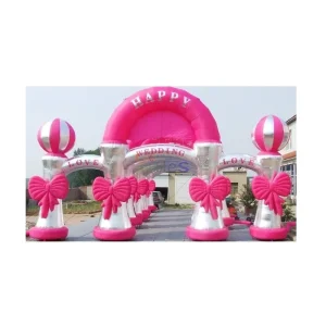 Gerbang Acara Inflatable Iklan Pernikahan dengan Cetakan Kustom dan Dasi untuk Dekorasi Pesta
