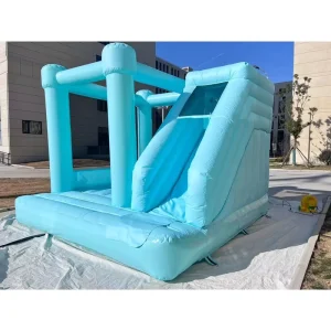 Lâu đài bouncy đám cưới, lâu đài bouncy màu sắc thuần khiết, xanh và xanh lãng mạn