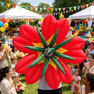 Wedding Decoration Ceiling Balloon LED Light Lily Flowers Colorful Waterproof Durable Easy Setup