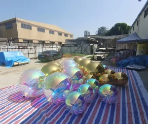 Bruiloftdecoratie opblaasbare regenboog spiegelballon feest grote opblaasbare spiegelbal