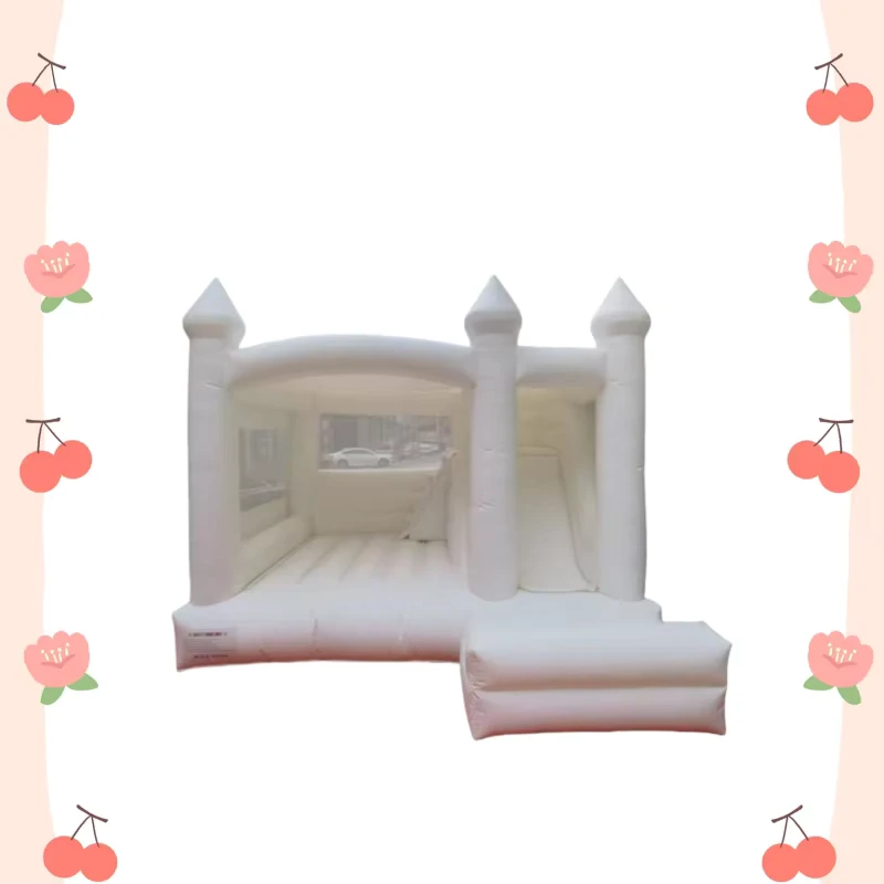 Wedding Jumping Inflatable Castle White Castle Bounce House with Slide Commercial Bouncy Castle Inflatable Bouncer