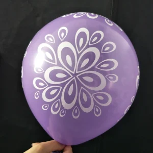 Decoración de fiesta de boda, globos grandes de 12 pulgadas de color púrpura con impresión de logotipo