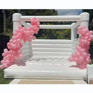 Wedding Party Inflatable Castle Bouncy Adults Pastel Color White Bounce House Commercial Bouncy House