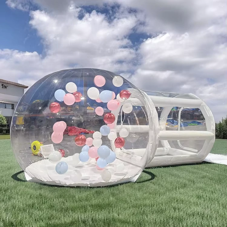 Carpa iglú transparente de PVC para fiestas de boda, casa burbuja inflable de globos