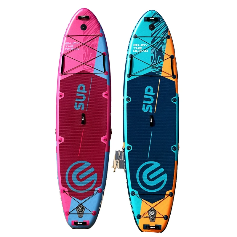 Weihai E SUP Papan Dayung Inflatable PVC Ramah Lingkungan yang Dapat Disesuaikan (ISUP) untuk Danau, Sungai, Selancar, Olahraga Air Unisex SAP