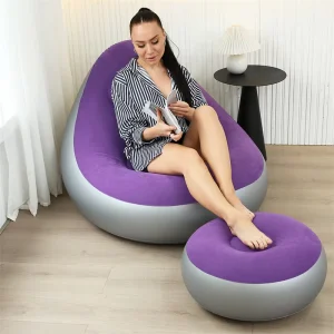 Weilian Luxury air Sofa Lazy Folding Inflatable Chair air Sofa Chair Set Inflatable Sofa for Living Room Home Furniture