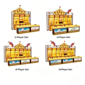 Gioco da fiera modulare multiplayer Western, 2, 4, 6, 8 posti opzionali, stand commerciale per festival e centri commerciali