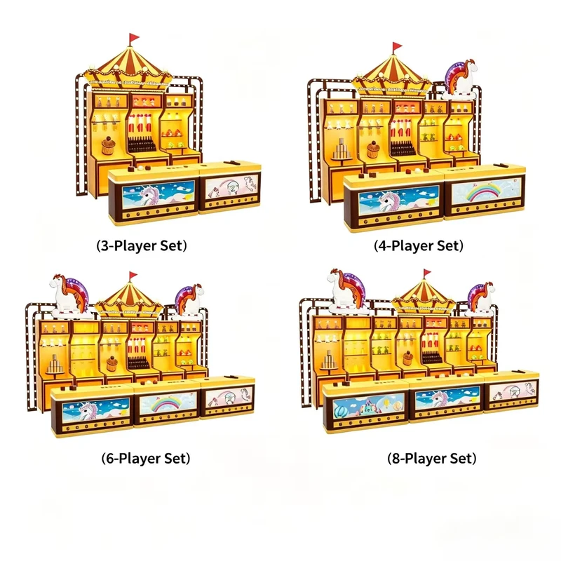 บูธเกมงานคาร์นิวัลแบบโมดูลาร์ 2 4 6 8 ที่นั่งให้เลือก สำหรับเช่าที่ห้างสรรพสินค้า